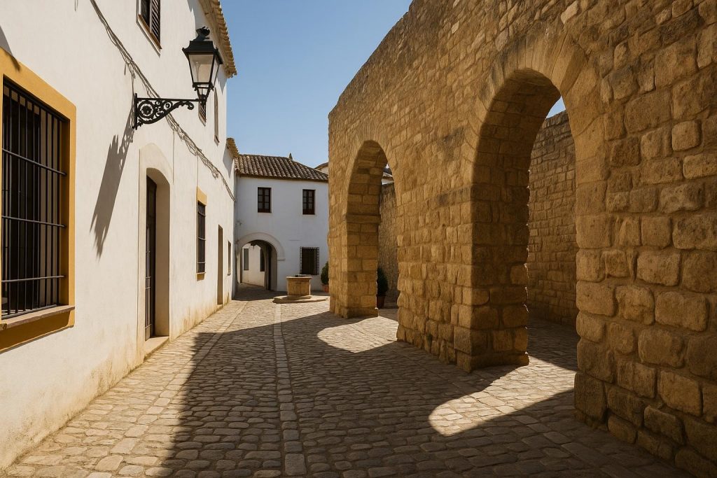Calle estrecha encalada en una antigua judería andaluza