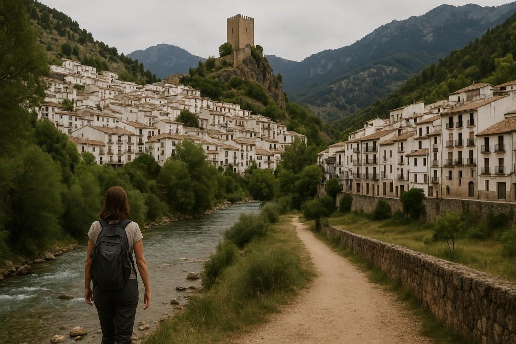 Paisaje de montaña junto a Cazorla con sendero y vegetación