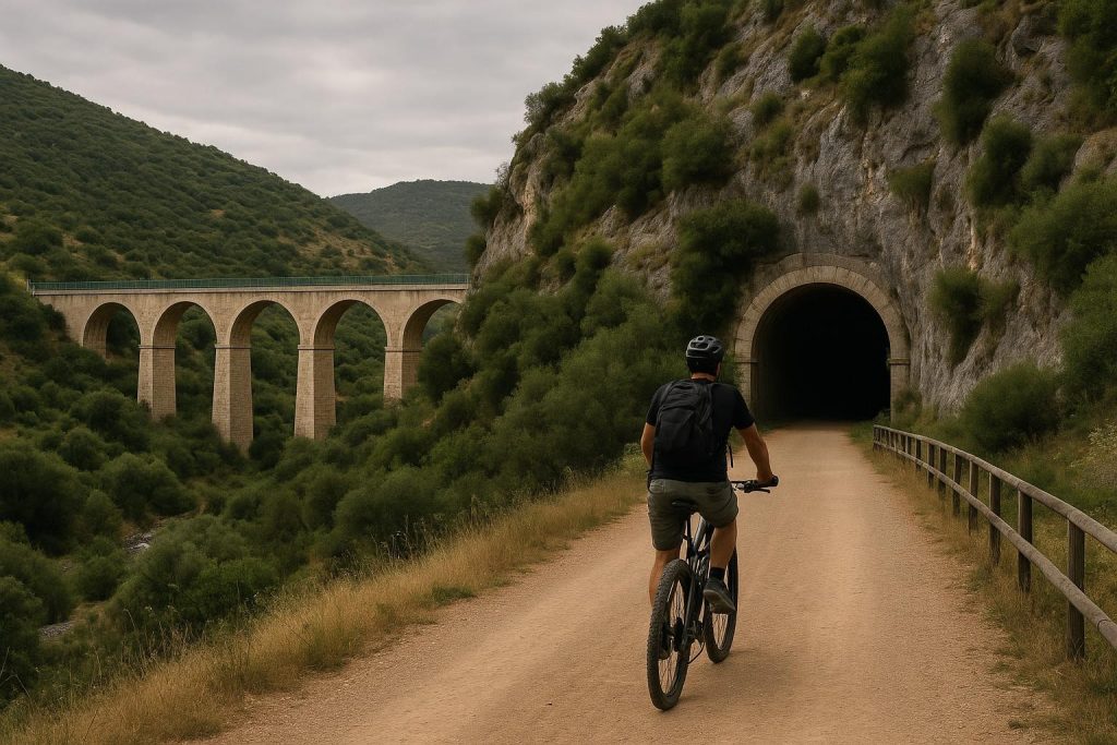 Viaducto de la Vía Verde de la Sierra entre las provincias de Cádiz y Sevilla