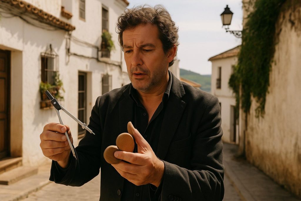Guitarrista flamenco durante una actuación en un escenario