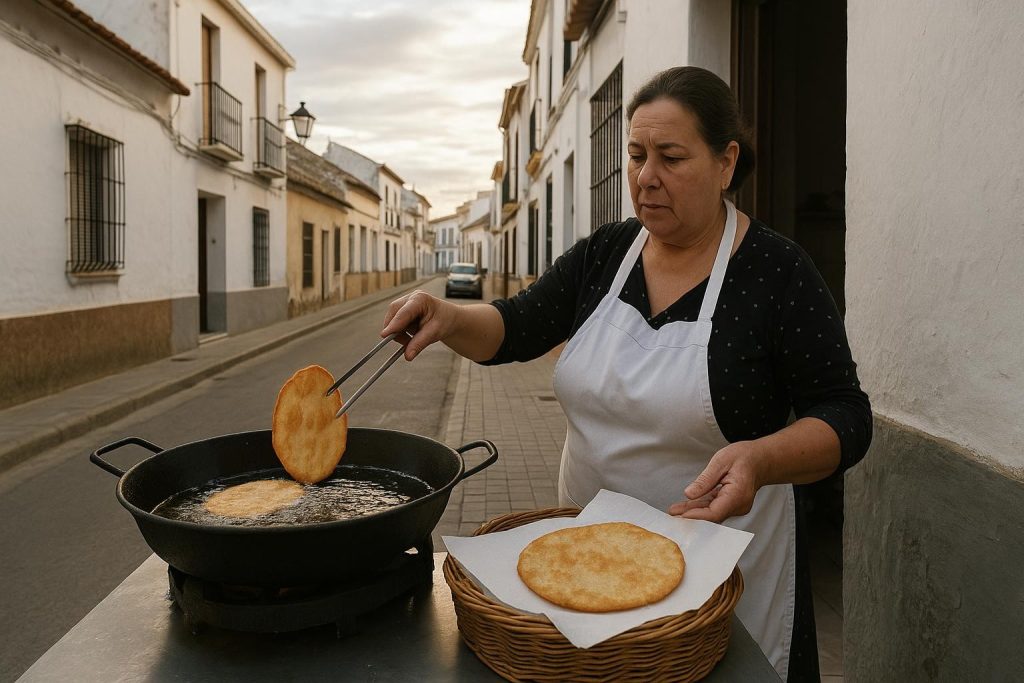 Tortas de aceite tradicionales sobre una mesa de cocina