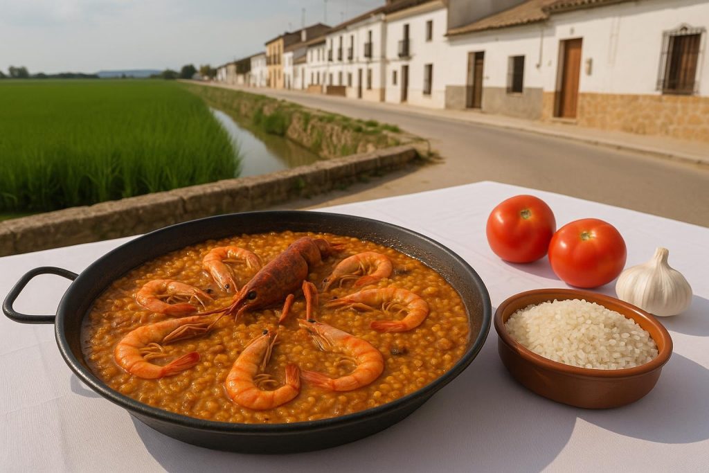 Arrozales y paisaje de marisma en Isla Mayor